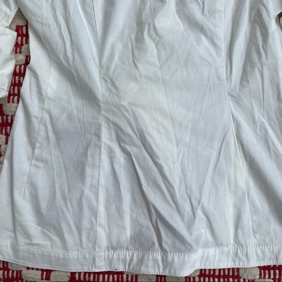 BYRON LARS cream cotton poplin front twist top 4 - Picture 10 of 14